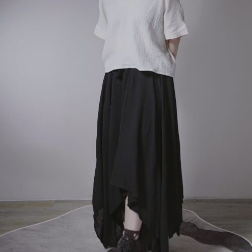 雙層棉紗 V領舒身上衣 三色 | Short Sleeve