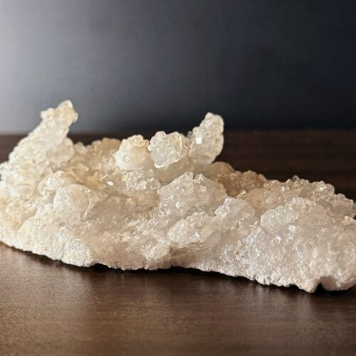 完山 葡萄石糖霜魚眼 Apophyllite on Green Prehnit | 原礦