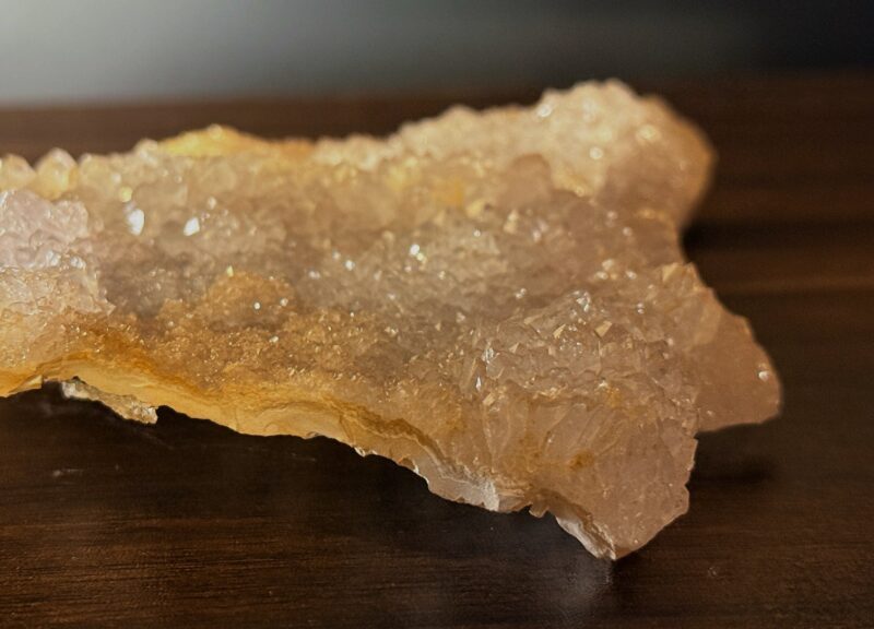 極光淨海 冰糖霜藍砂糖晶簇 Druzy Apophyllite on Blue Chalcedony Landscape | 原礦