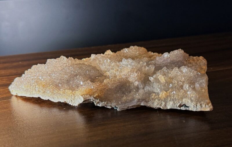 極光淨海 冰糖霜藍砂糖晶簇 Druzy Apophyllite on Blue Chalcedony Landscape | 原礦