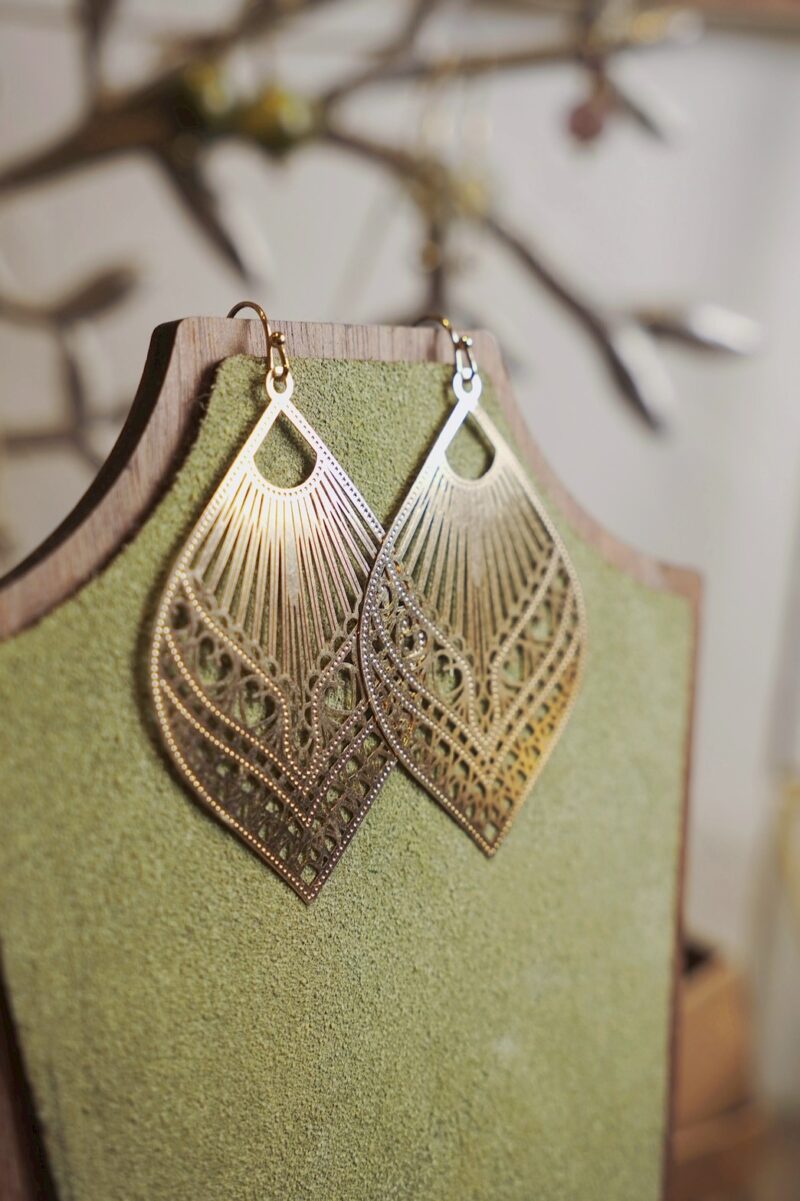 神聖幾何 鏤空耳環 北美原住民設計 | Earrings