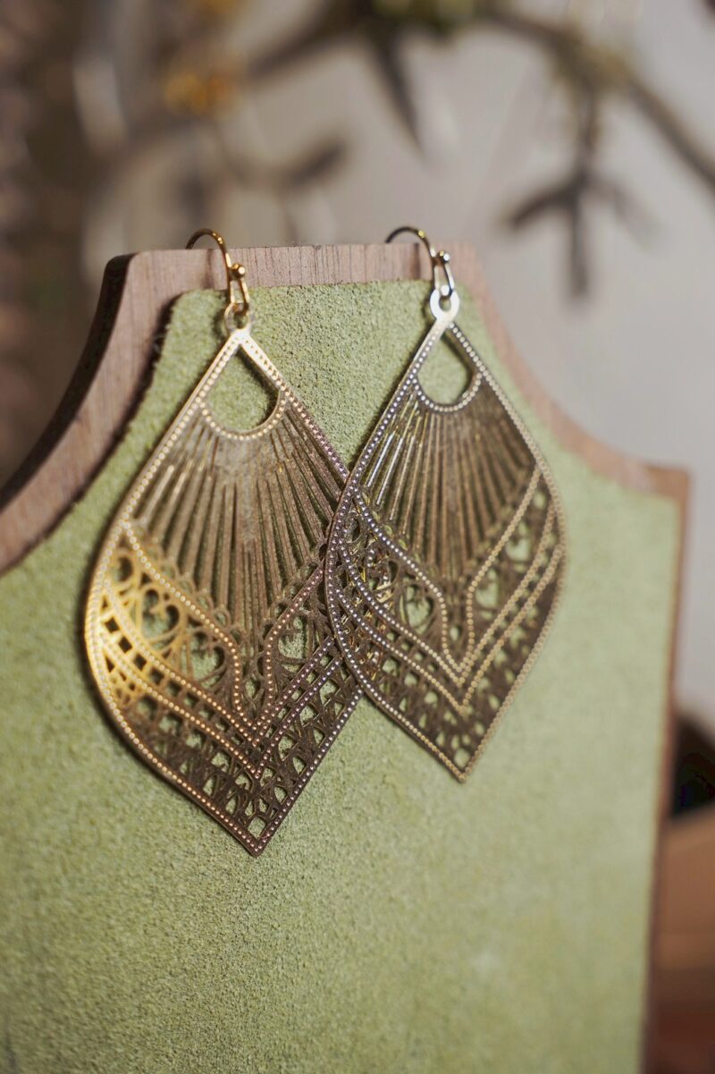 神聖幾何 鏤空耳環 北美原住民設計 | Earrings