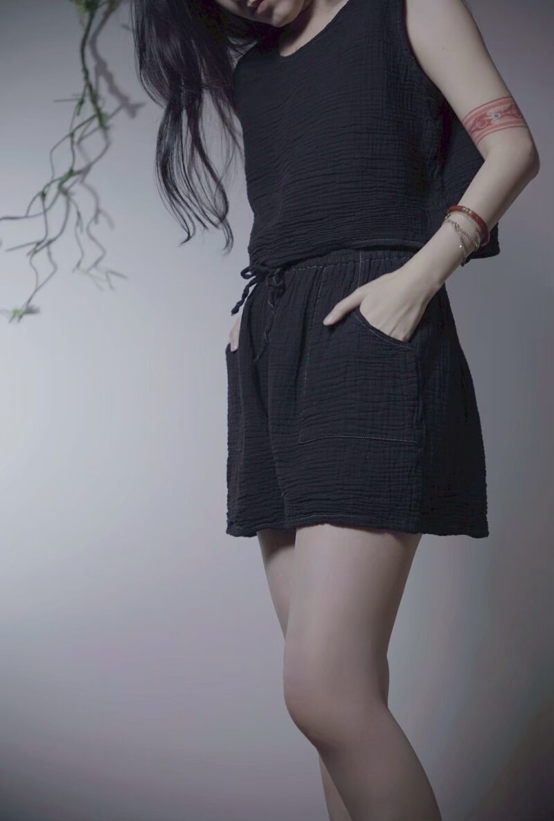 有機棉 eco瑜珈純色套裝 醇黑 | Whole Set