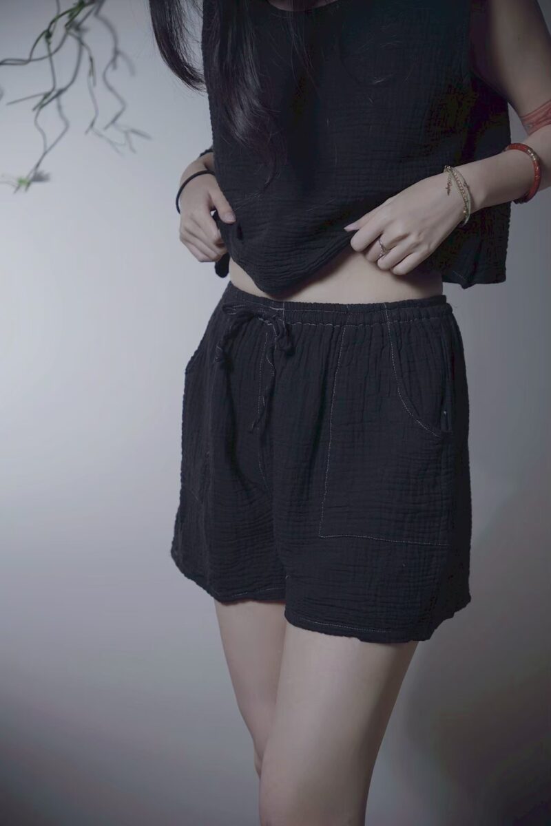 有機棉 eco瑜珈純色套裝 醇黑 | Whole Set