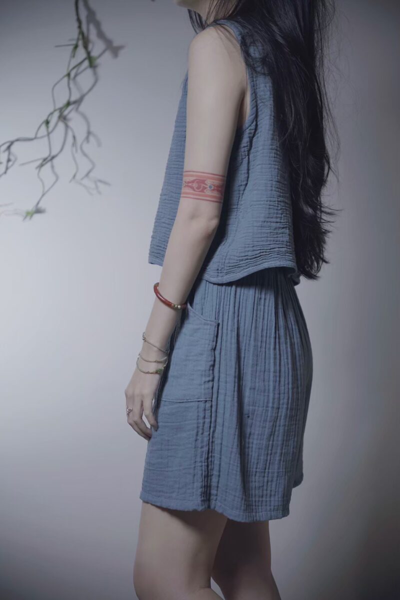 有機棉 eco瑜珈純色套裝 霾藍 | Whole Set