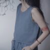 有機棉 eco瑜珈純色套裝 霾藍 | Whole Set