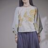 有機棉 植物捶染蝴蝶袖上衣 | 藍翼 | Batwing Sleeve Top